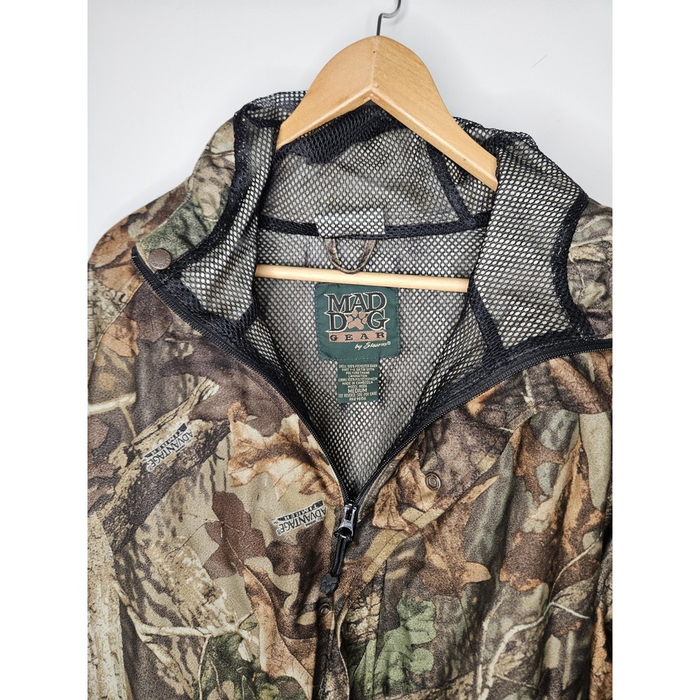 Mad Dog Gear Camo Hooded Hunting Jacket M Full Zip Pocket Outdoor Duck Gorpcore - Picture 2 of 16